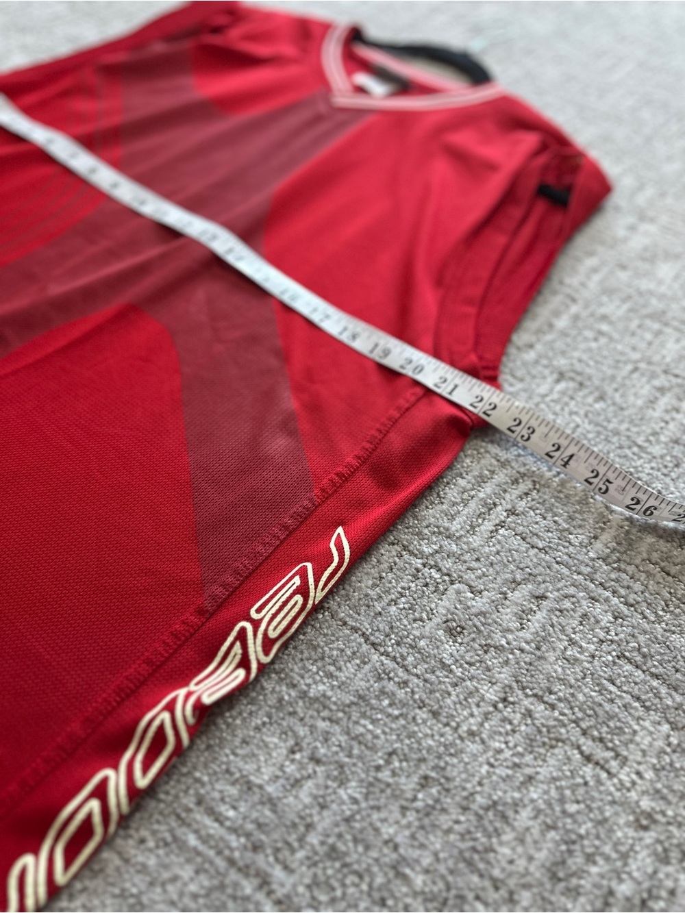 Vintage Reebok Red Sweater Vest | Size Large | Sporty V-Neck Knit - Picture 11 of 14